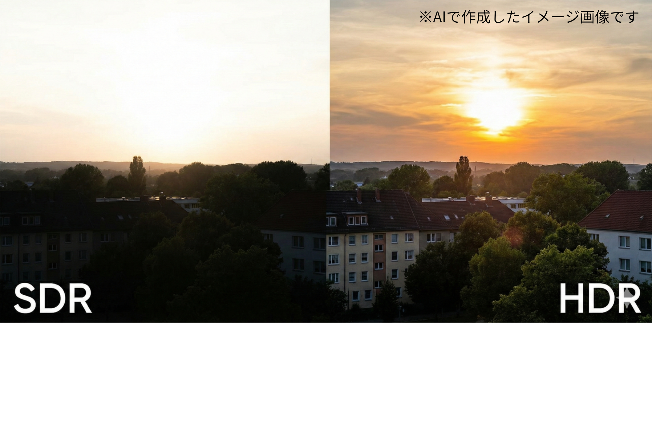 SDRとHDRの違い（イメージ）