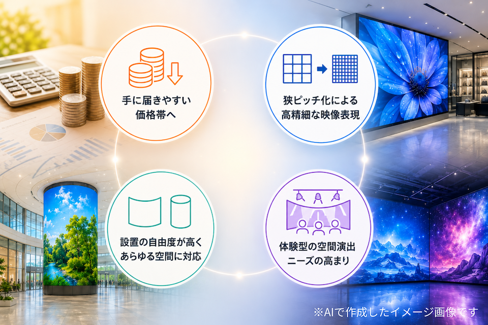 考えられる4つの要因のイメージ図